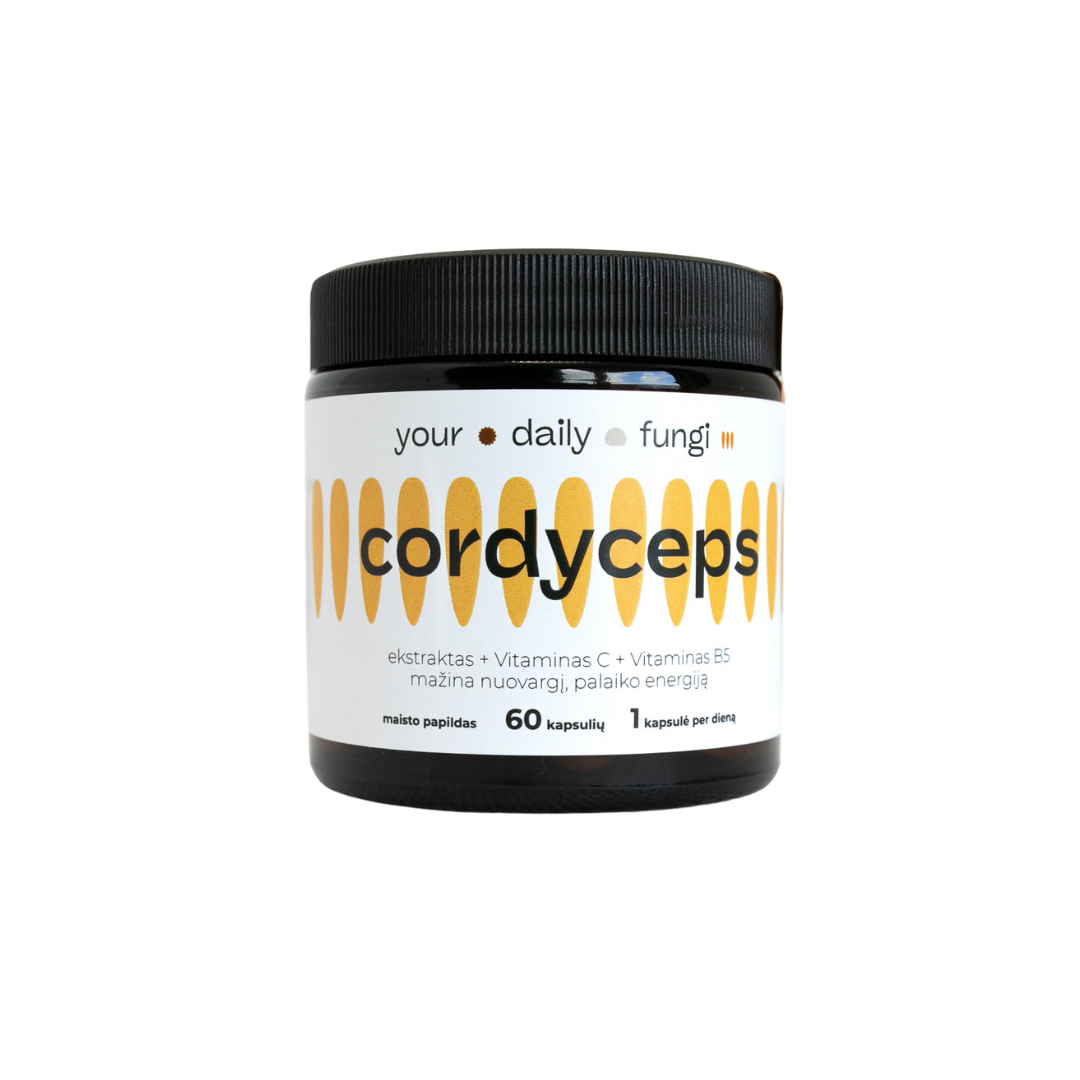 CORDYCEPS grybo ekstraktas ENERGIJAI | 60 kapsulių